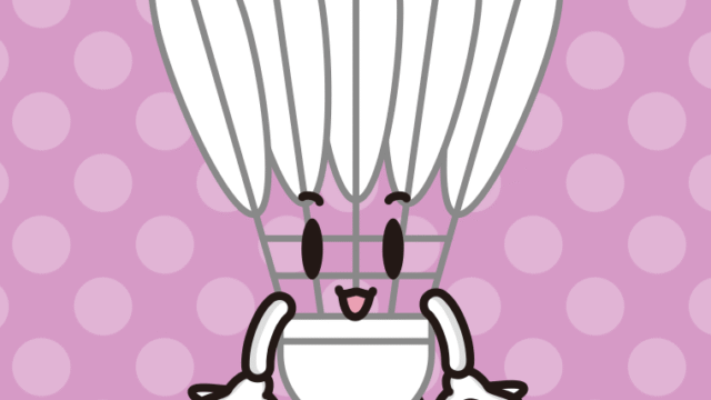 かわいいバドミントンシャトルちゃんのイラスト【色、背景あり】PNG