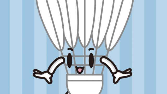 歩くバドミントンシャトルちゃんのイラスト【色、背景あり】PNG