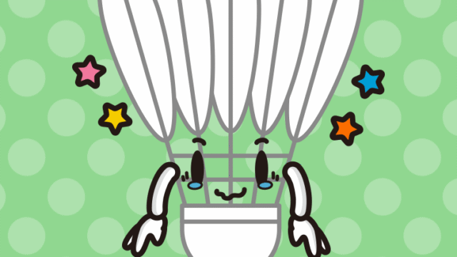 ジーンとするバドミントンシャトルちゃんのイラスト【色、背景あり】PNG