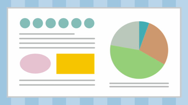 プレゼンスライドのイラスト【色、背景あり】PNG