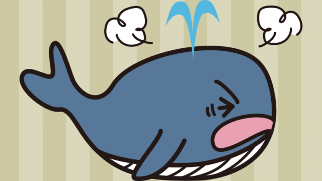 カンカンに怒るクジラちゃんのイラスト【色、背景あり】PNG