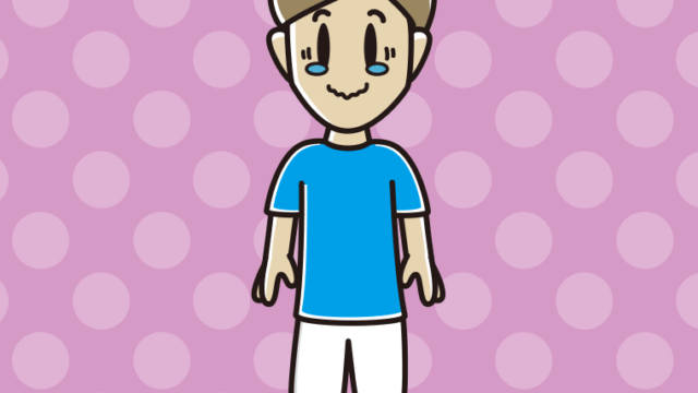 ジーンとするサッカーのユニフォーム姿の男性のイラスト【色、背景あり】PNG