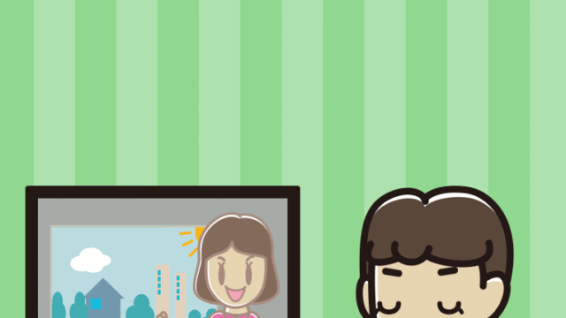 テレビを見ながら咳払いする女子中学生のイラスト【色、背景あり】PNG