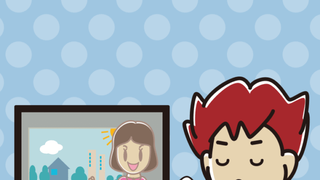 テレビを見ながら咳払いする男子大学生のイラスト【色、背景あり】PNG