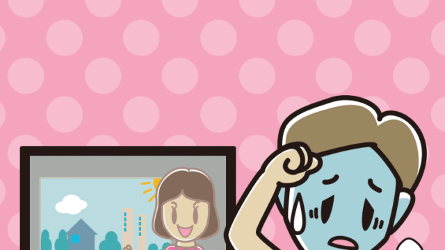 テレビを見て具合が悪い男性のイラスト【色、背景あり】PNG