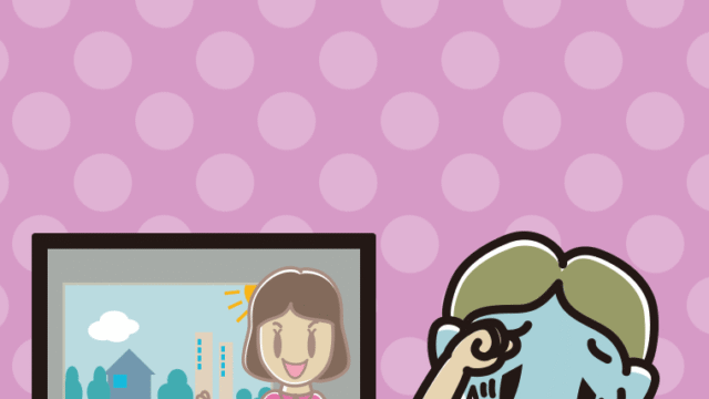 テレビを見て具合が悪い小学生男子のイラスト【色、背景あり】PNG