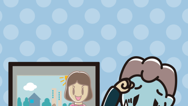 テレビを見て具合が悪い男子中学生のイラスト【色、背景あり】PNG