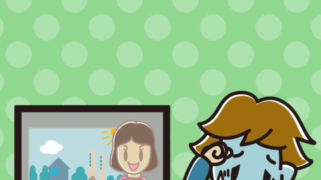 テレビを見て具合が悪い男子高校生のイラスト【色、背景あり】PNG