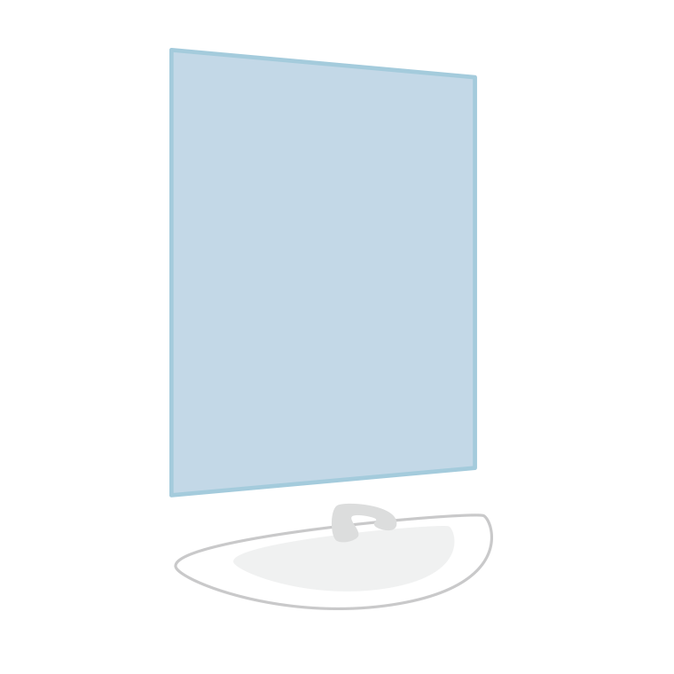 洗面台のイラスト【色あり、背景なし】透過PNG