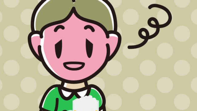 酔っぱらう小学生男子のイラスト【色、背景あり】PNG