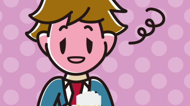 酔っぱらう男子高校生のイラスト【色、背景あり】PNG