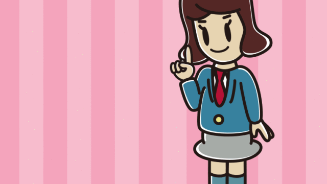 ロボット掃除機で掃除をする女子高校生のイラスト【色、背景あり】PNG