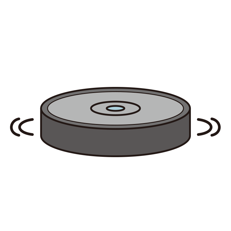 ロボット掃除機のイラスト【色あり、背景なし】透過PNG