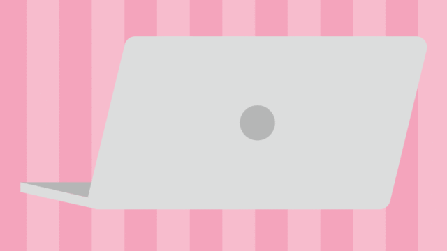 ノートパソコンのイラスト【色、背景あり】PNG