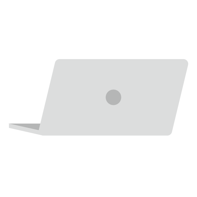 ノートパソコンのイラスト【色あり、背景なし】透過PNG