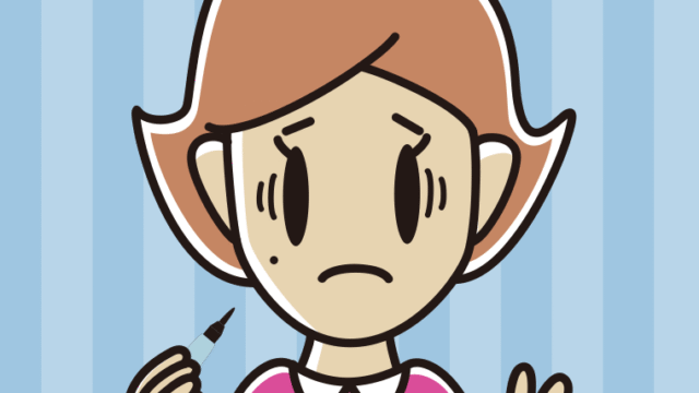 ほくろを描き足して困る女性のイラスト【色、背景あり】PNG