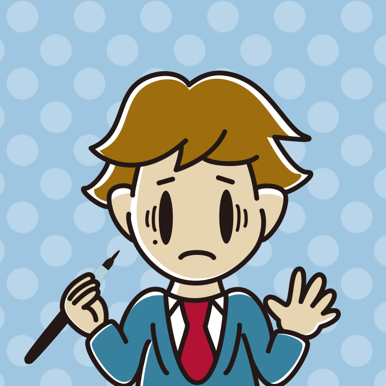 ほくろを描き足して困る男子高校生のイラスト【色、背景あり】PNG