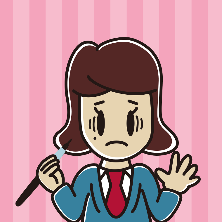 ほくろを描き足して困る女子高校生のイラスト【色、背景あり】PNG