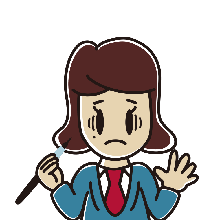 ほくろを描き足して困る女子高校生のイラスト【色あり、背景なし】透過PNG