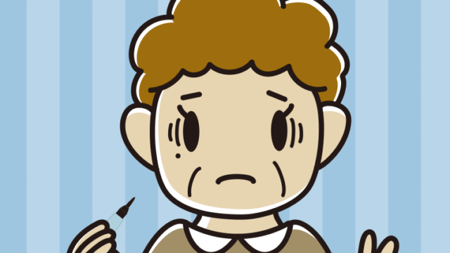 ほくろを描き足して困るおばさんのイラスト【色、背景あり】PNG