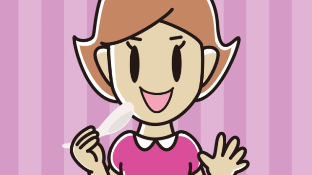 チャーハンを食べる女性のイラスト【色、背景あり】PNG