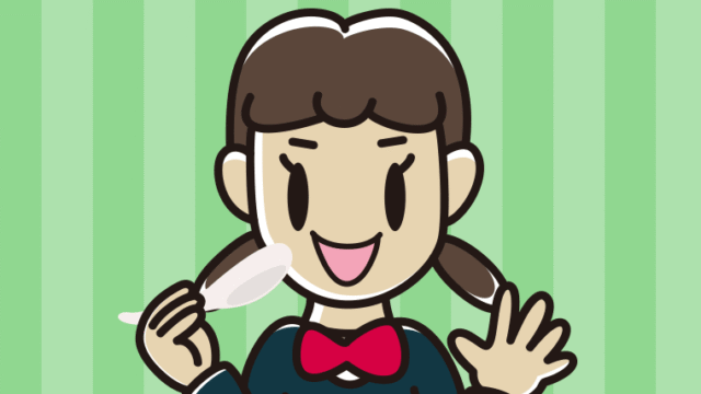 チャーハンを食べる女子中学生のイラスト【色、背景あり】PNG