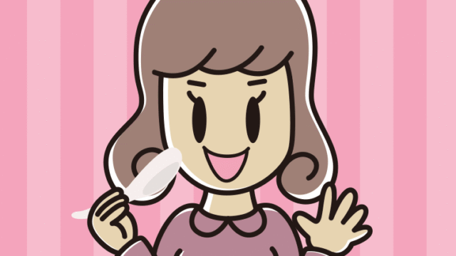 チャーハンを食べる女子大学生のイラスト【色、背景あり】PNG