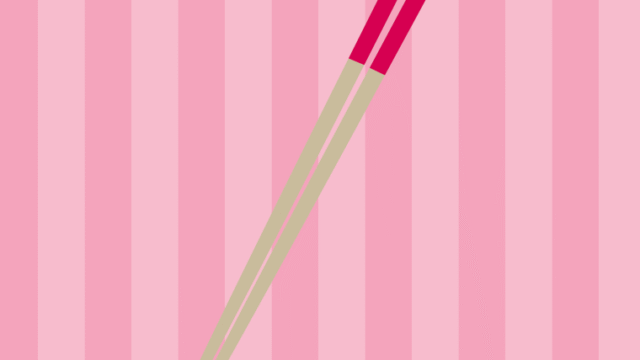 菜箸のイラスト【色、背景あり】PNG