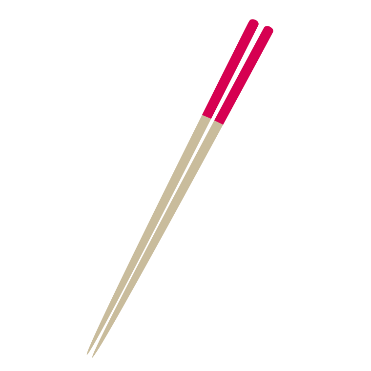 菜箸のイラスト【色あり、背景なし】透過PNG