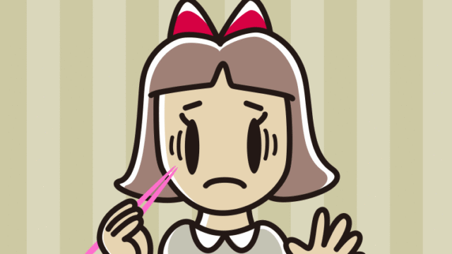 焼き鮭で困る小学生女子のイラスト【色、背景あり】PNG