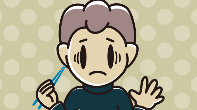 たくあんで困る男子中学生のイラスト【色、背景あり】PNG