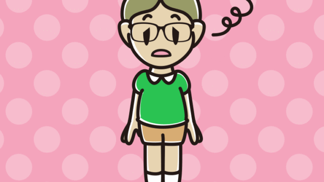 ぼーっとする眼鏡の小学生男子のイラスト【色、背景あり】PNG