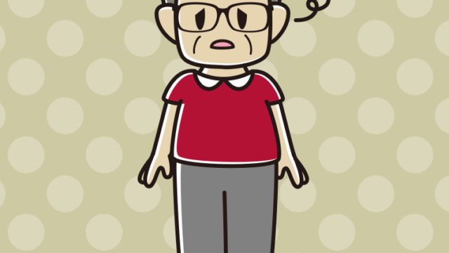 ぼーっとする眼鏡のおじさんのイラスト【色、背景あり】PNG