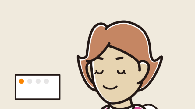 トイレで目を閉じる女性のイラスト【色、背景あり】PNG