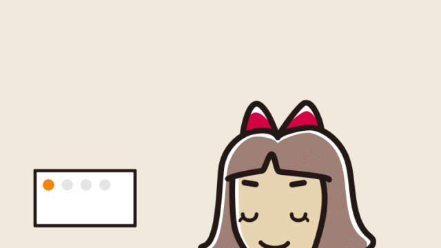 トイレで目を閉じる小学生女子のイラスト【色、背景あり】PNG