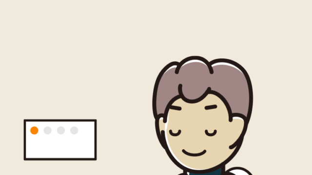 トイレで目を閉じる男子中学生のイラスト【色、背景あり】PNG