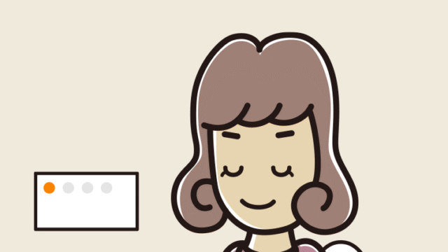 トイレで目を閉じる女子大学生のイラスト【色、背景あり】PNG