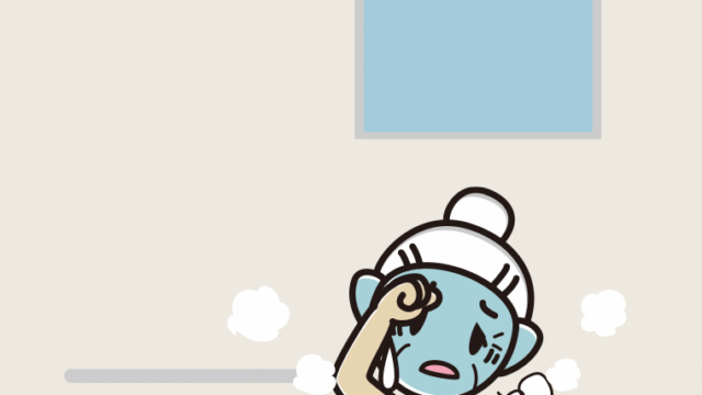 【フリー素材】お風呂で具合が悪いおばあさんのイラスト