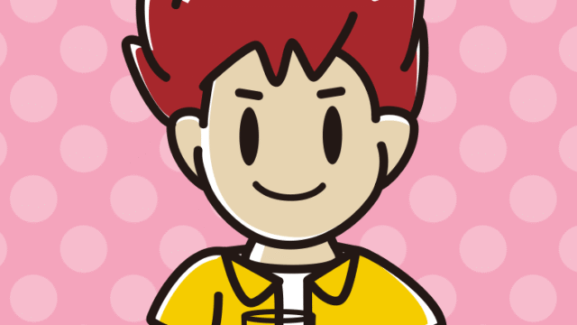 トマトジュースを飲む男子大学生のイラスト【色、背景あり】PNG