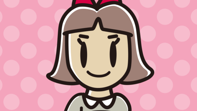 オレンジ（野菜）ジュースを飲む小学生女子のイラスト【色、背景あり】PNG