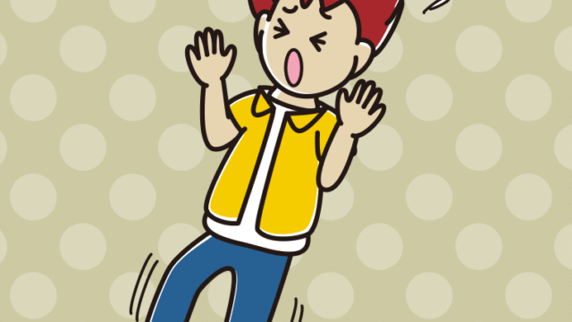 驚いてのけぞる男子大学生のイラスト【色、背景あり】PNG