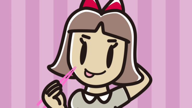 食事中にテヘヘな小学生女子のイラスト【色、背景あり】PNG