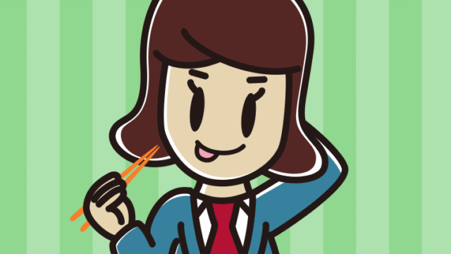 食事中にテヘヘな女子高校生のイラスト【色、背景あり】PNG