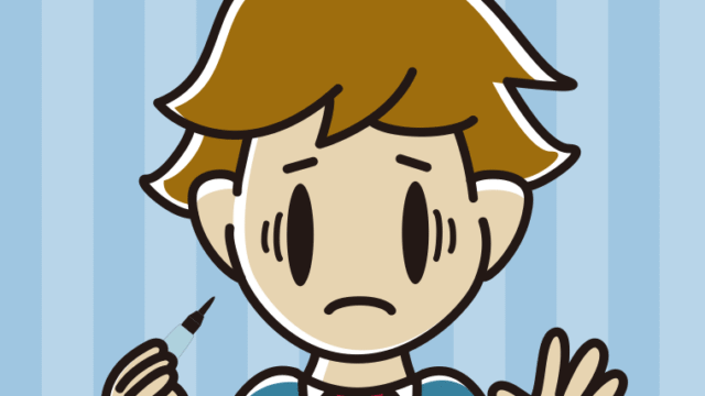 筆ペンを持って困る男子高校生のイラスト【色、背景あり】PNG