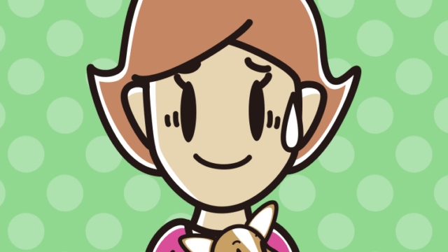 犬を抱いて苦笑いする女性のイラスト【色、背景あり】PNG