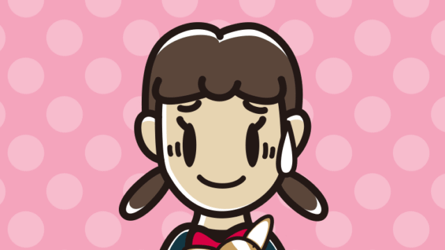 犬を抱いて苦笑いする女子中学生のイラスト【色、背景あり】PNG