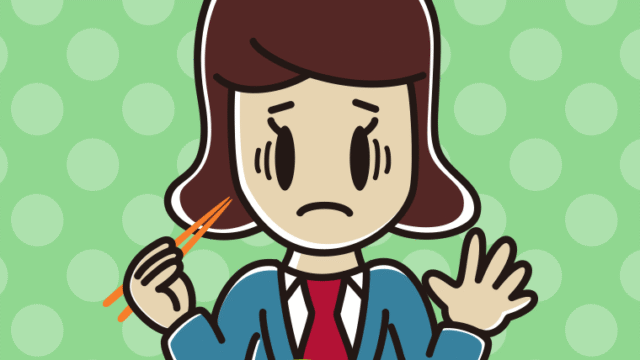 エビフライで困る女子高校生のイラスト【色、背景あり】PNG