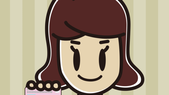 マイナンバーカードを持つ女子高校生のイラスト【色、背景あり】PNG