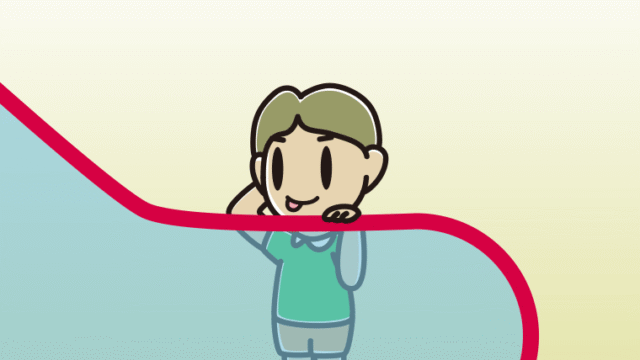 エスカレーターでテヘヘな小学生男子のイラスト【色、背景あり】PNG