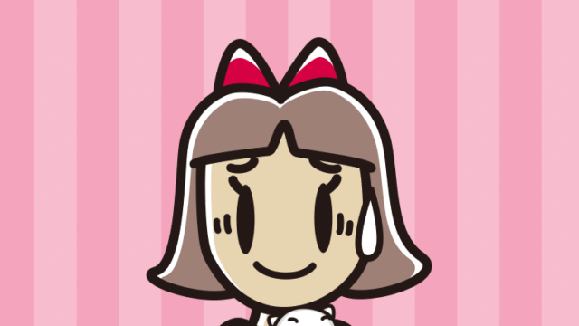 猫を抱いて苦笑いする小学生女子のイラスト【色、背景あり】PNG